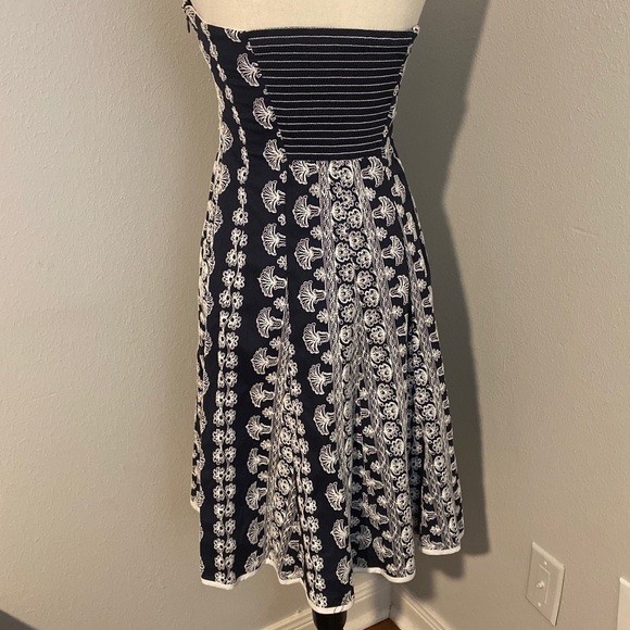 Y2K Nanette Lepore Embroidered Sundress Navy & White in size 6 - Picture 7 of 10